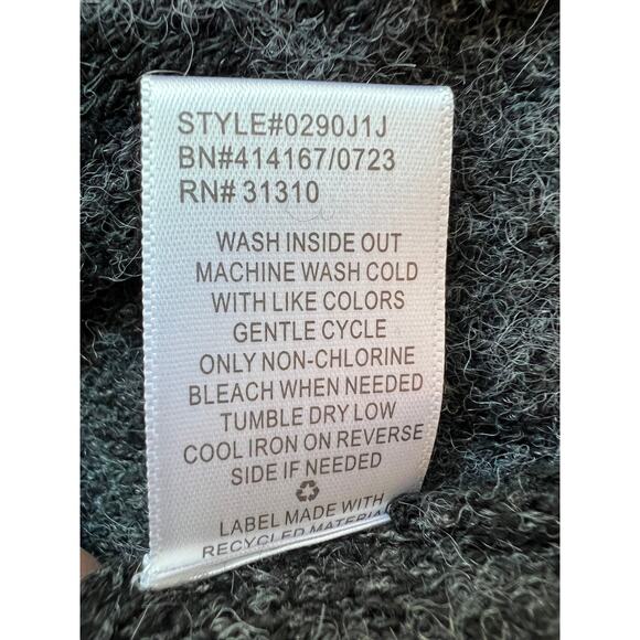 FORTUNE + IVY Cardigan Duster Sweater Animal Print Gray Women's Large NEW - Picture 11 of 12